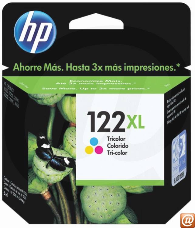 CH564HB - Cartucho de tinta original HP 122x L Colorido 6ml para DeskJet 1000 2000 2050 e 3050